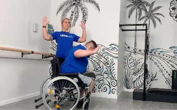 Exercise for people in a wheelchair